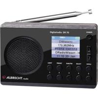 Albrecht 27370 DR70 Digitale radio (DAB+/FM, 230V, werkt op batterijen) zwart
