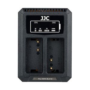 JJC DCH-BLC12 USB Dual Battery Charger (voor Panasonic DMW-BLC12/Sigma BP-51/Leica BP-DC12)