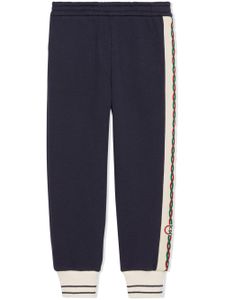 Gucci Kids pantalon de jogging à motif GG - Bleu