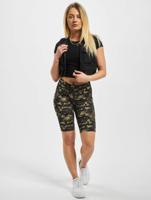 Urban Classics / shorts Ladies High Waist Camo Tech Cycle in camouflage