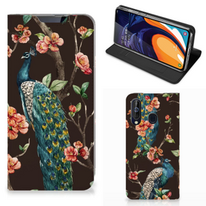 Samsung Galaxy A60 Hoesje maken Pauw met Bloemen