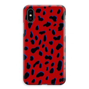 Red Leopard: iPhone XS Max Volledig Geprint Hoesje