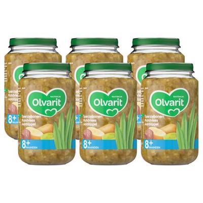 Olvarit babyvoeding sperziebonen rundvlees aardappel 8+ mnd (6 x 200 gram) Olvarit babyvoeding sperziebonen rundvlees aardappel 8+ mnd (6 x 200 gram)