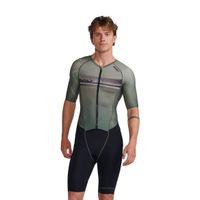 2XU Aero trisuit korte mouw groen heren S - thumbnail