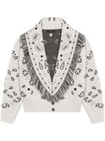 Alanui cardigan en jacquard à motif bandana - Blanc