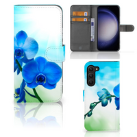 Samsung Galaxy S23 Plus Hoesje Orchidee Blauw - Cadeau voor je Moeder - thumbnail