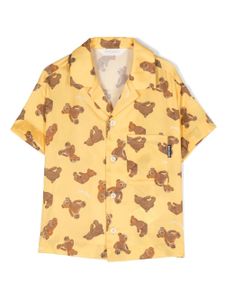 Palm Angels Kids chemise imprimée à manches courtes - Jaune