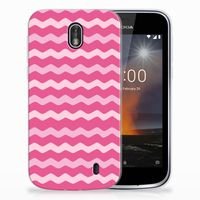 Nokia 1 TPU bumper Waves Pink - thumbnail