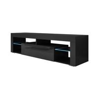 Meubella TV-Meubel Fancy - Zwart - 140 cm - Met LED - thumbnail