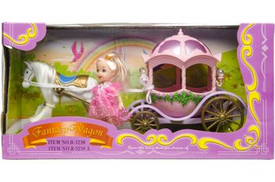 LG Imports pop met koets roze 3 delig 19 cm LG Imports pop met koets roze 3 delig 19 cm