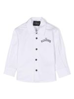 John Richmond Junior chemise en coton à logo imprimé - Blanc