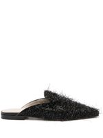 Fabiana Filippi textured-finish square-toe mules - Noir - thumbnail