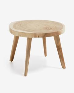 Kave Home Ronde Bijzettafel Wellcres Mungurhout, 65cm - Naturel