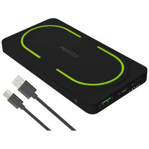 ProUser Wireless powerbank 10000 mAh Quick Charge 3.0, Power Delivery 3.0 Li-ion Zwart-groen Gelijktijdig laden en ontladen, Statusweergave