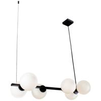 ECO-Light Pendelleuchte 9110-S6 NERO Hanglamp E14 Wit, Zwart - thumbnail