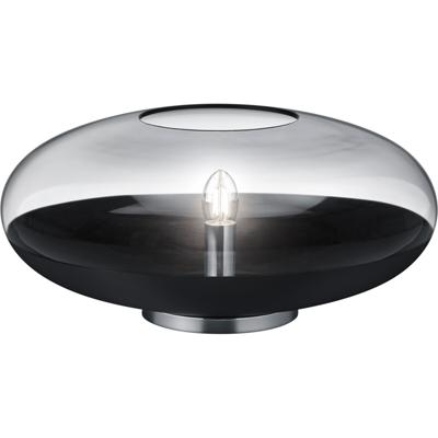 LED Tafellamp - Tafelverlichting - Trion Portony - E14 Fitting - Rond - Mat Zwart - Aluminium