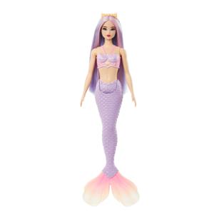 Mattel Zeemeerminpop met lila haar en een paarse staart pop