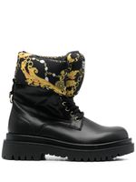 Versace Jeans Couture bottines à logo imprimé - Noir - thumbnail