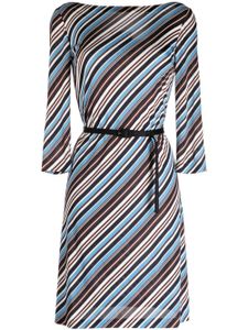 Prada Pre-Owned striped silk dress - Bleu