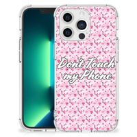 iPhone 13 Pro Max Anti Shock Case Flowers Pink DTMP - thumbnail