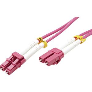 VALUE F.O. kabel 50/125µm OM4, LC/LC, violet, 0,5 m