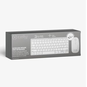 Celly SWKEYBMOUSE toetsenbord Inclusief muis RF Draadloos QWERTY Engels Zilver