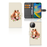 Telefoonhoesje met Pasjes voor iPhone 14 Plus Paard - thumbnail