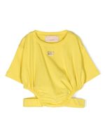 Elisabetta Franchi La Mia Bambina t-shirt à plaque logo - Jaune