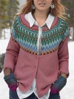 Casual Printed Outerwear