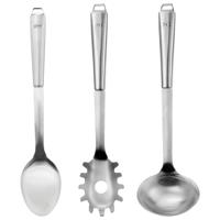 5five Keukengerei opscheplepels set - 3x - zilver - rvs - 32 cm