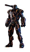 Iron Man 2 Movie Masterpiece Series Diecast Action Figure 1/6 Neon Tech War Machine Hot Toys Excl. --- DAMAGED PACKAGING