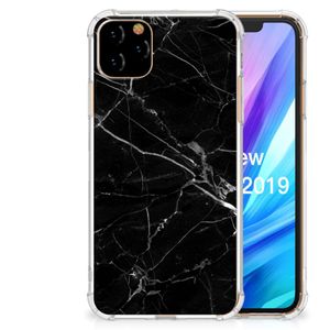 Apple iPhone 11 Pro Max Anti-Shock Hoesje Marmer Zwart - Origineel Cadeau Vader