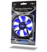 NoiseBlocker BlackSilent XE1 PC-ventilator Zwart, Blauw (transparant) (b x h x d) 92 x 92 x 25 mm - thumbnail