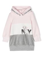 Lapin House robe-sweat colour block en coton mélangé - Rose