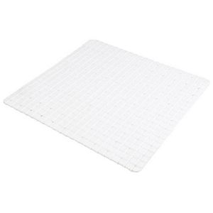 Urban Living Badkamer/douche anti slip mat - rubber - voor op de vloer - parel wit - 55 x 55 cm   -