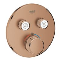 Grohe Thermostatische Douchekraan Grohtherm Smart Control met Omstelling Warm Sunset Geborsteld