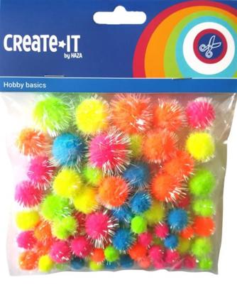 Haza Original knutselset Create it - Glitter Neon mix 75 stuks Haza Original knutselset Create it - Glitter Neon mix 75 stuks