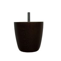 Meubelpoot bruin rond Ø 8 cm en hoogte 8 cm van massief hout (M8)