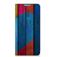 Samsung Galaxy A53 Book Wallet Case Wood Heart - Cadeau voor je Vriend