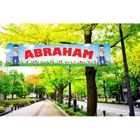 Abraham 50 jaar spandoek 200 cm   - - thumbnail