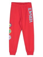 Versace Kids pantalon de jogging à logo imprimé - Rouge