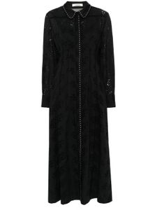 Dorothee Schumacher robe mi-longue en coton à détails de clous - Noir