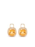 Kiki McDonough boucles d'oreilles en or 18ct ornées de citrine