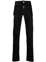 Philipp Plein jean slim à patch logo - Noir - thumbnail