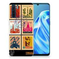 OPPO A91 Siliconen Back Cover Postzegels - thumbnail