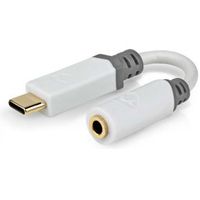 USB-Adapter | USB 2.0 | USB-C© Male | 3,5 mm Female | 0.1 m | Rond | Verguld | PVC | Wit | Doos