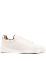 Zegna baskets Triple Stitch en cuir - Blanc - thumbnail