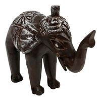 Houten Olifant Bruin (18 x 16 cm)