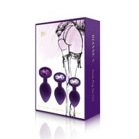 Rianne S BOOTY PLUG SET Buttplugset Paars Silicone 3 stuk(s) - thumbnail