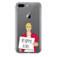 Gimme a call: iPhone 8 Plus Transparant Hoesje